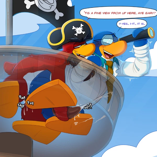 Captain Rockhopper, Gary The Gadget Guy (Club Penguin) Created By Duckbrained