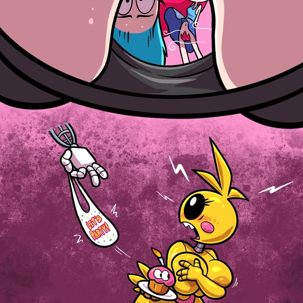Cupcake (Fnaf), Toy Chica (Fnaf) (Five Nights At Freddy's, Five Nights At Freddy's 2) Created By Theenfman