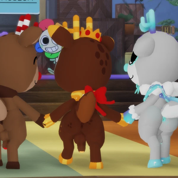 Dandy (Dandy's World), Flutter (Dandy's World), Rudie (Dandy's World) (Blushcrunch Studio, Christmas) Created By Dinosnarlz