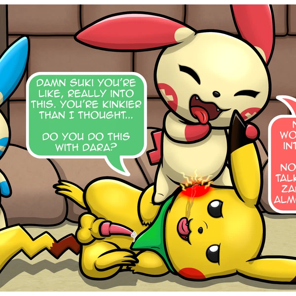 Dara (Minun), Lust (Pikachu), Suki (Plusle) (Everstone Guild, Nintendo) Created By Gau (Artist)