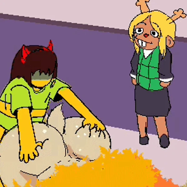 December Holiday, Kris Dreemurr, Noelle Holiday (Deltarune, Undertale (Series)) Created By Gafomit