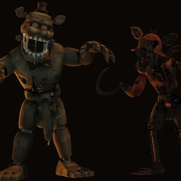 Dreadbear (Fnaf), Grim Foxy (Fnaf) (Five Nights At Freddy's, Five Nights At Freddy's: Help Wanted) Created By Rckke