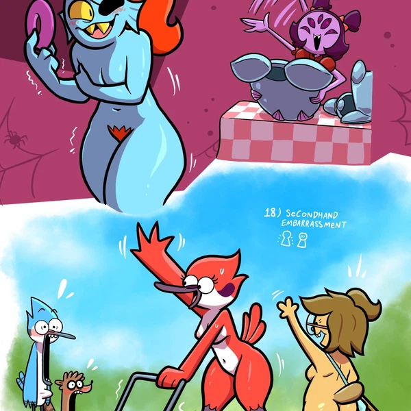Eileen Roberts, Margaret Smith (Regular Show), Mordecai (Regular Show) (Cartoon Network, Regular Show) Created By Theenfman