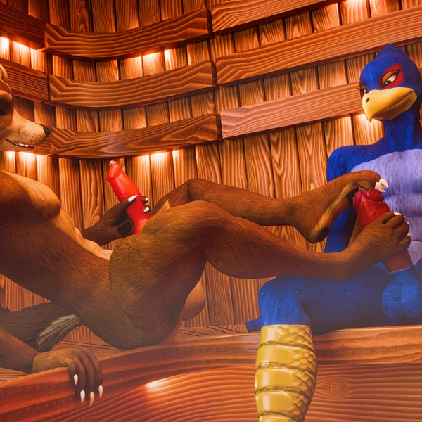 Falco Lombardi, Fox Mccloud (Nintendo, Star Fox) Created By Foxibiki