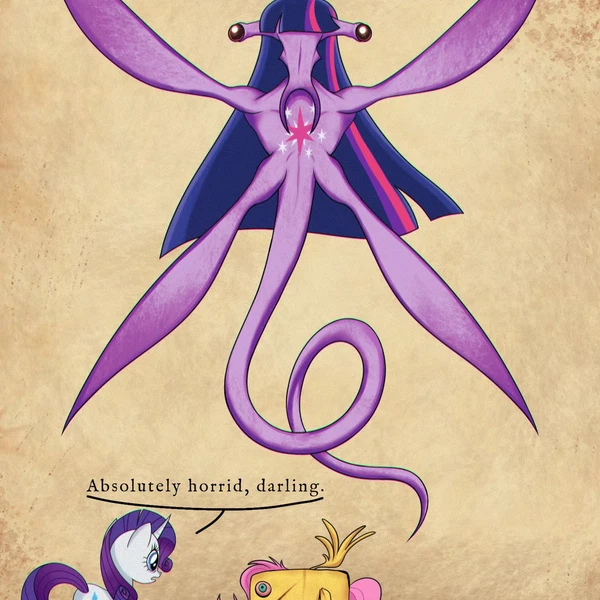 Fluttershy (Mlp), Rarity (Mlp), Twilight Sparkle (Mlp) (Absolutely Horrid Darling, All Tomorrows) Created By Christianfab22