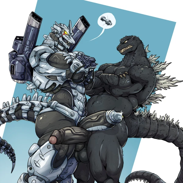 Godzilla, Kiryu (Godzilla), Mechagodzilla (Godzilla (Series), Toho) Created By Teastuff