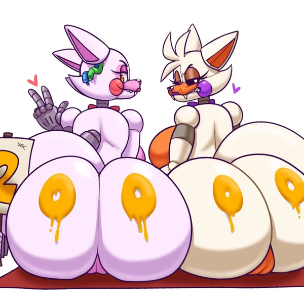 Lolbit (Fnaf), Mangle (Fnaf) (Five Nights At Freddy's, Five Nights At Freddy's 2) Created By Miobadders