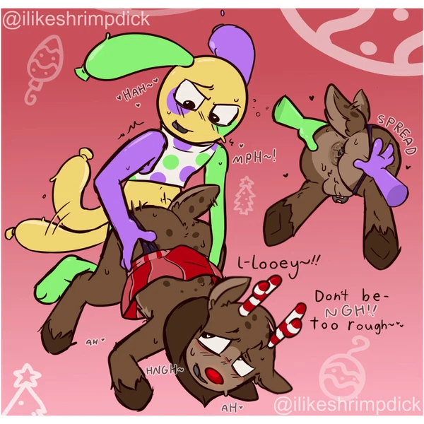 Looey (Dandy's World), Rudie (Dandy's World) (Blushcrunch Studio, Dandy's World) Created By Ilikeshrimpdick