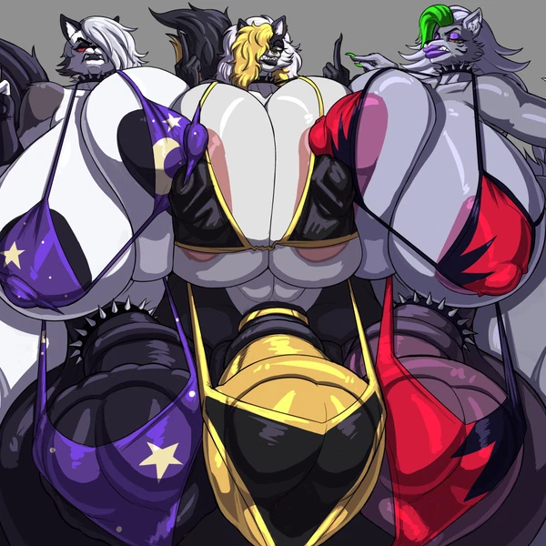 Loona (Helluva Boss), Roxanne Wolf (Five Nights At Freddy's, Five Nights At Freddy's: Security Breach)