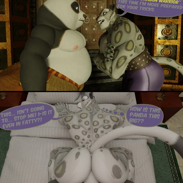 Master Po Ping, Tai Lung (Kung Fu Panda) (Dreamworks, Instant Loss 2koma) Created By Camseven