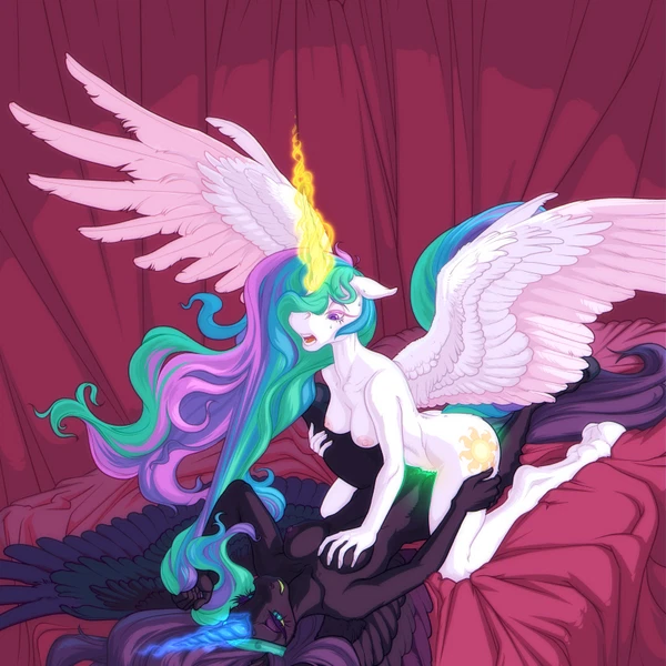 Nyx (Pen Stroke), Princess Celestia (Mlp) (Friendship Is Magic, Hasbro) Created By Gor1ck