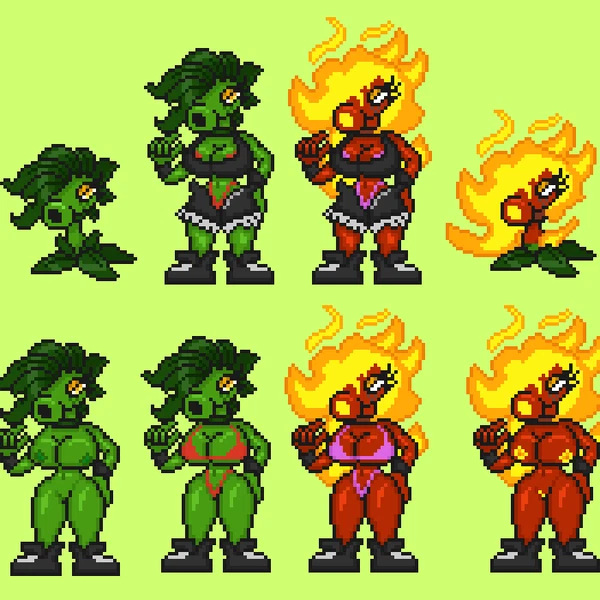 Peablaze (Leafpaw) (Electronic Arts, Plants Vs. Zombies) Created By Chaoskres