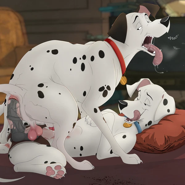 Perdita, Pongo (101 Dalmatians, Disney) Created By Sketch Houndog