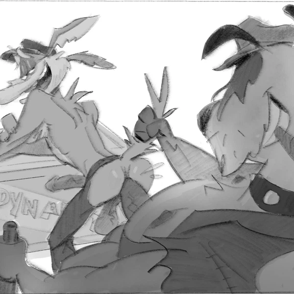 Ralph E. Wolf, Sam Sheepdog (Looney Tunes, Warner Brothers) Created By Slice (Artist)