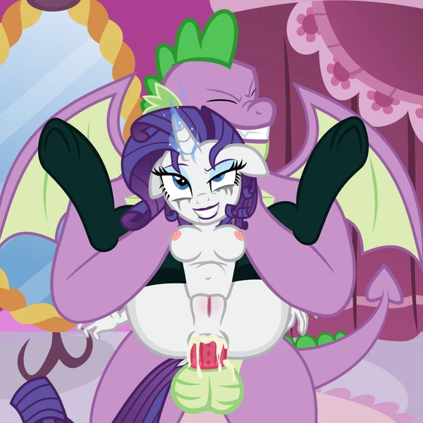 Rarity (Mlp), Spike (Mlp) (Friendship Is Magic, Hasbro) Created By The-Smiling-Pony
