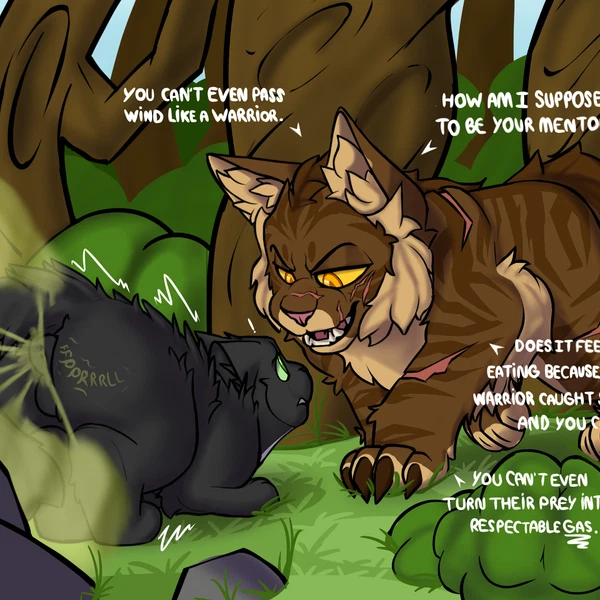 Ravenpaw (Warriors), Tigerstar (The Prophecies Begin) (Warriors (Book Series)) Created By Angryrivercat