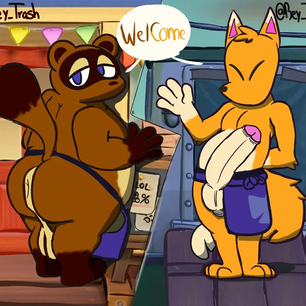 Redd (Animal Crossing), Tom Nook (Animal Crossing) (Animal Crossing, Nintendo) Created By Rey Trash