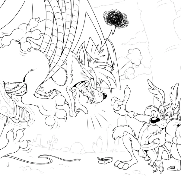 Rocket Raccoon, Wile E. Coyote, Ziggy (Wolfbard) (Acme, Acme Products) Created By Catsnbriefs