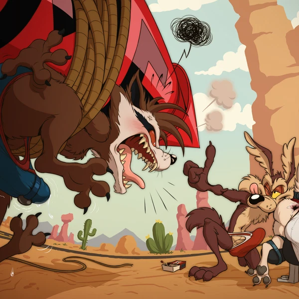 Rocket Raccoon, Wile E. Coyote, Ziggy (Wolfbard) (Acme, Acme Products) Created By Catsnbriefs