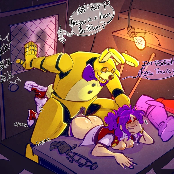 Spring Bonnie (Fnaf), Springtrap (Fnaf), William Afton (Fnaf) (Five Nights At Freddy's, Five Nights At Freddy's 3) Created By Bileshroom