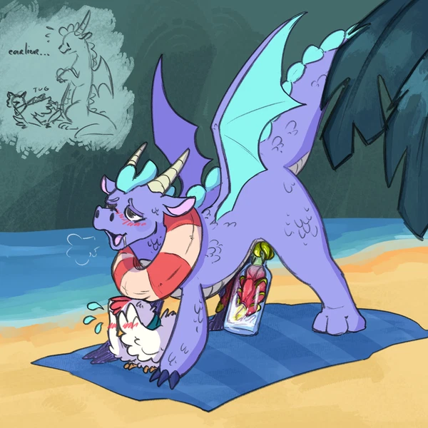 Steam Sale Chicken, Steam Sale Dragon (Mythology) Created By Raptoreggs