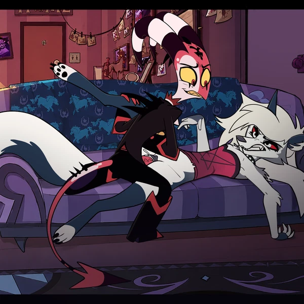 Blitzo (Helluva Boss), Loona (Helluva Boss) (Hellaverse, Helluva Boss) Created By Wugi