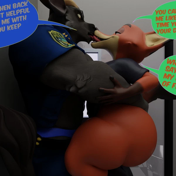 Chief Bogo, Nick Wilde (Disney, Zootopia) Created By Camseven