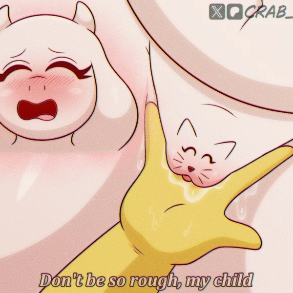 Frisk (Undertale), Toriel (Pussy-Cat (Meme), Undertale) Created By Crab Face