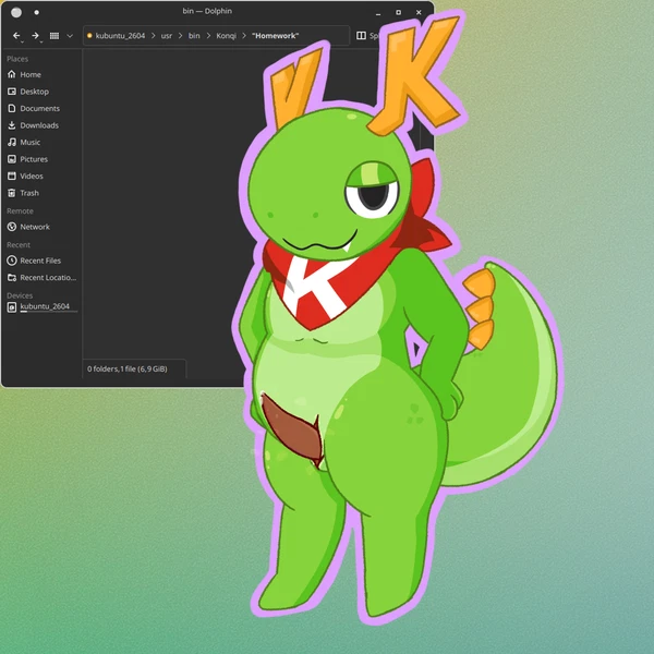 Konqi (Kde, Linux) Created By Mushpawz
