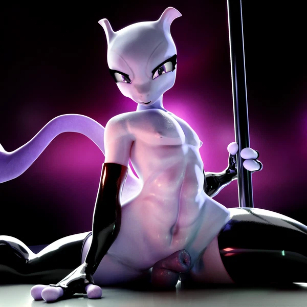 Mewtowo (Shadman) (Nintendo, Pokemon) Created By Vermilionrenderworks