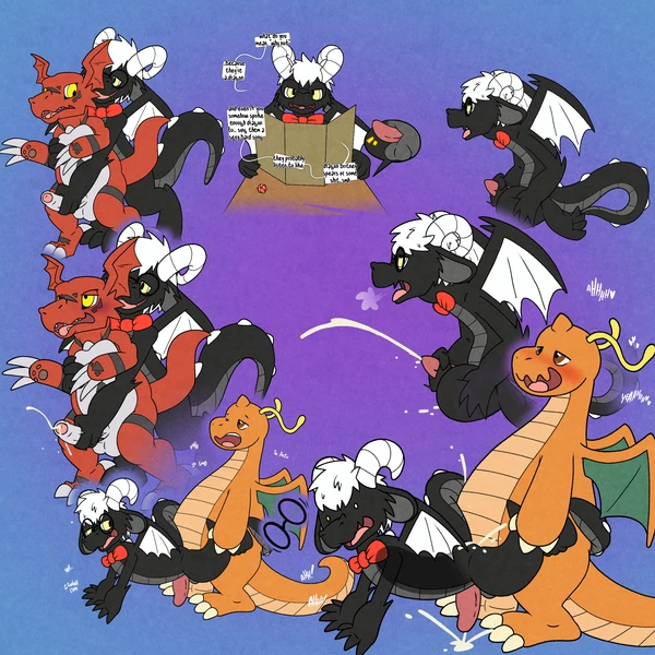 Phil The Dragon, Rusty The Dragonite (Bandai Namco, Digimon) Created By Argon Vile